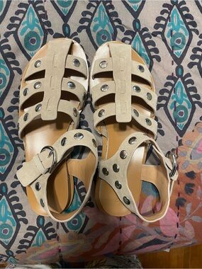 rag & bone Beige Grommet Gladiator Sandals. Size 9